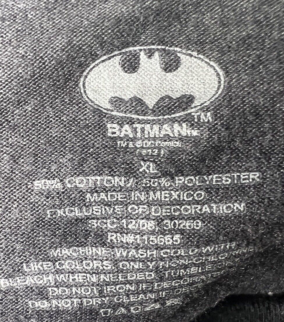 Batman T-Shirt Men's XL 3/4 Sleeve
