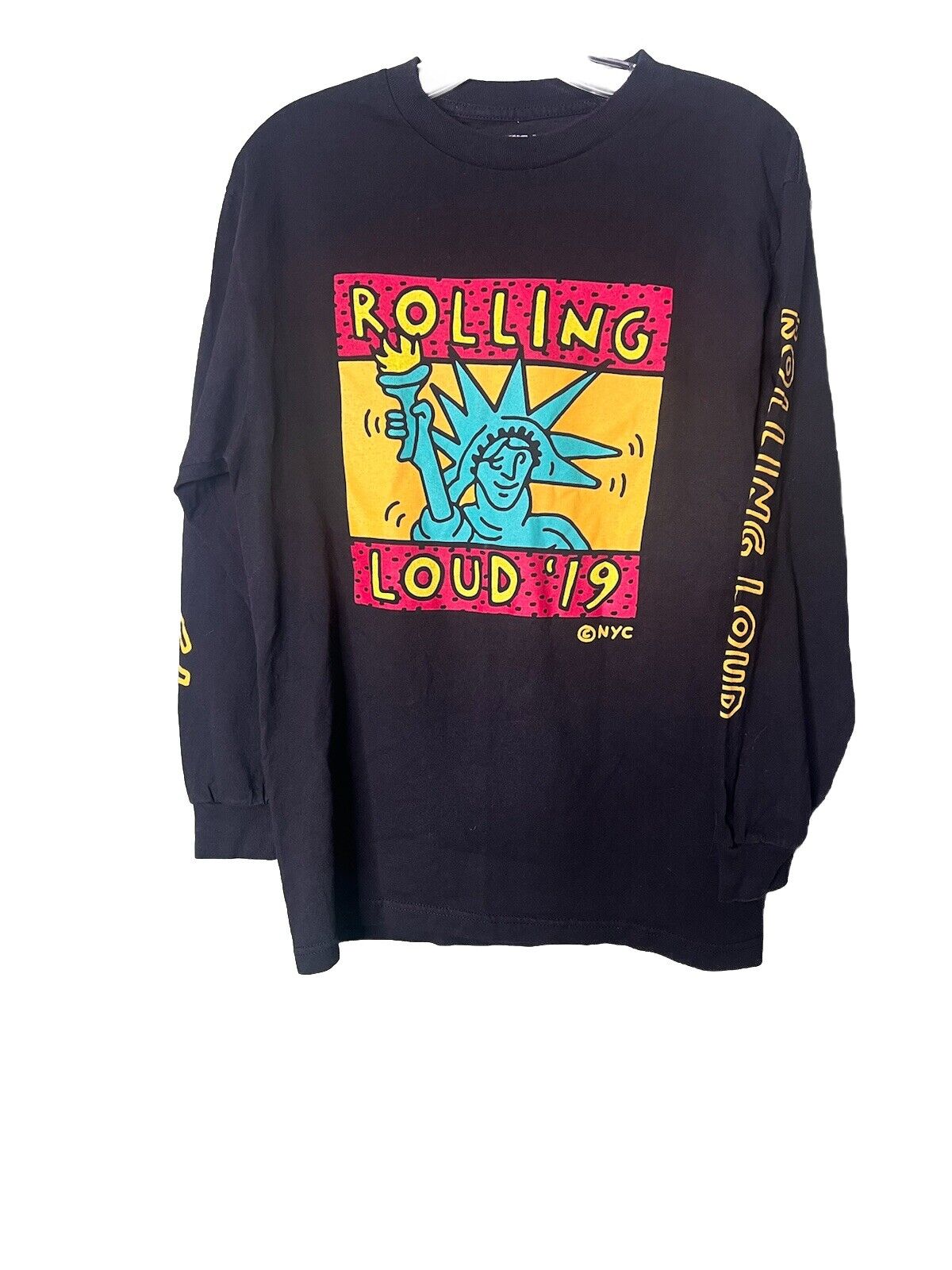 ROLLING LOUD NYC 2019 Queens Long Sleeve T-Shirt M Travis Scott Juice Wrld NYC