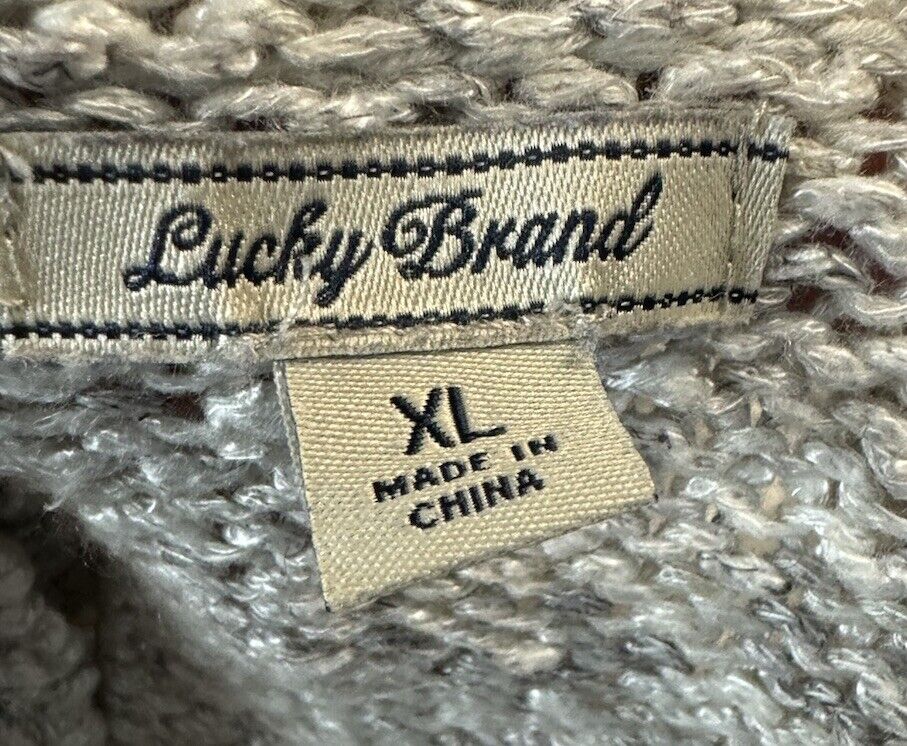 Lucky Brand Sweater Womens XL Knit Long Sleeve Casual Layered Shirt