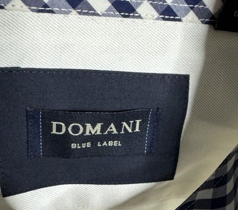 Domani Blue Label Men's Button Down Shirt 15.5 32/33 Collar/Cuffs
