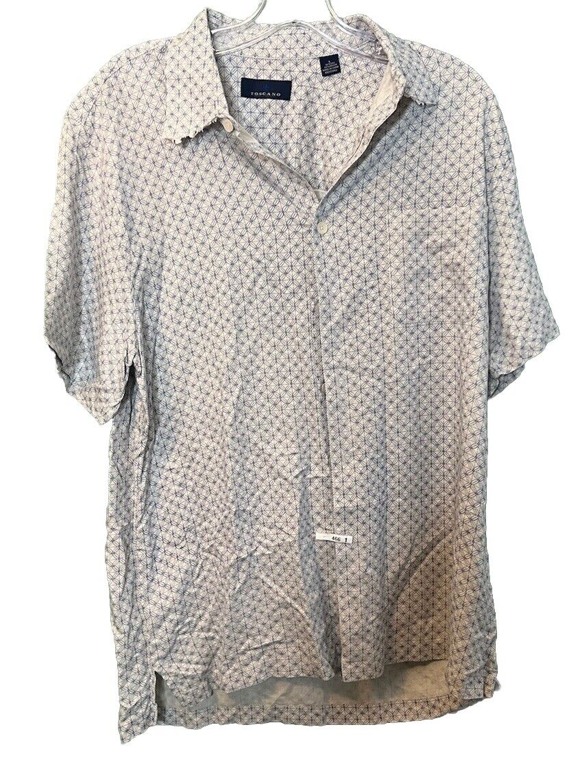 Toscano Shirt Adult Large Button Down Short Sleeve