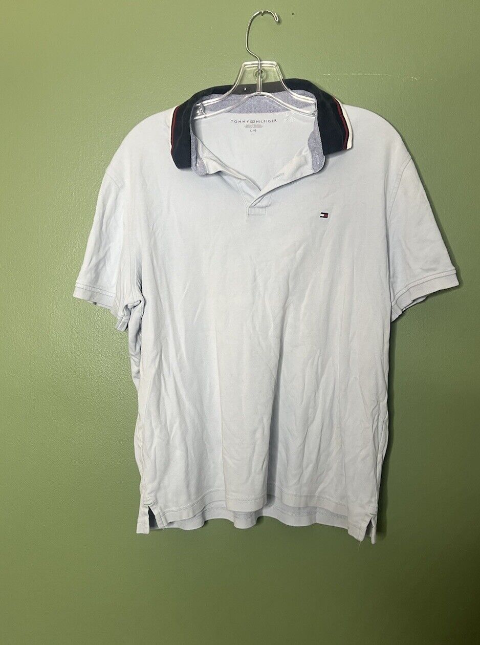Tommy Hilfiger Shirt Mens Large Polo Short Sleeve
