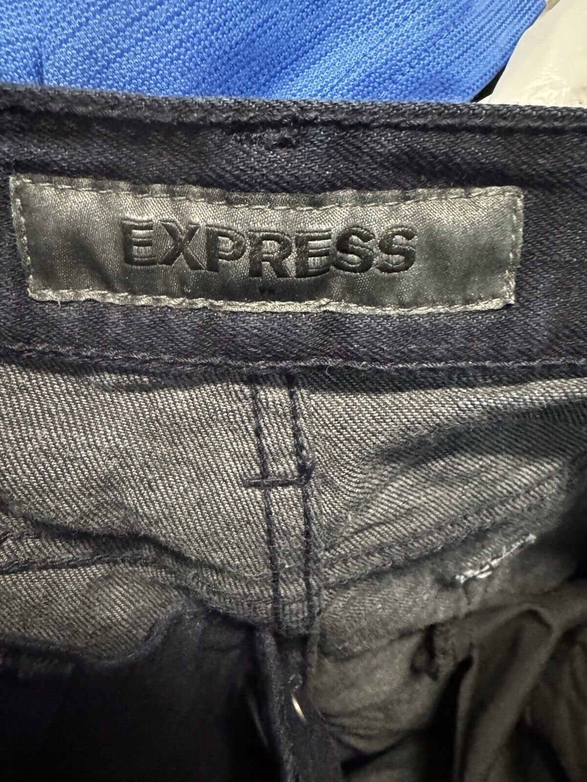 Express Jeans Mens 31x30 Black Skinny Stretch Denim