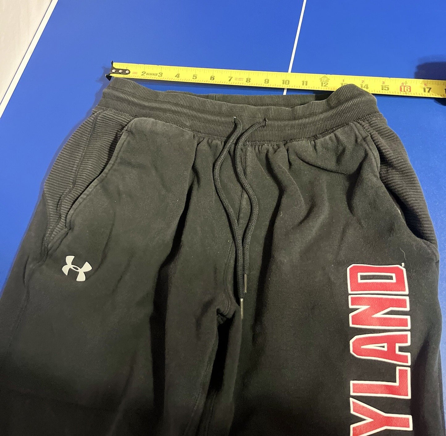 Under Armor Sweatpants, Black,Men’s Size Large, Loose Fit,Maryland Design,Rare