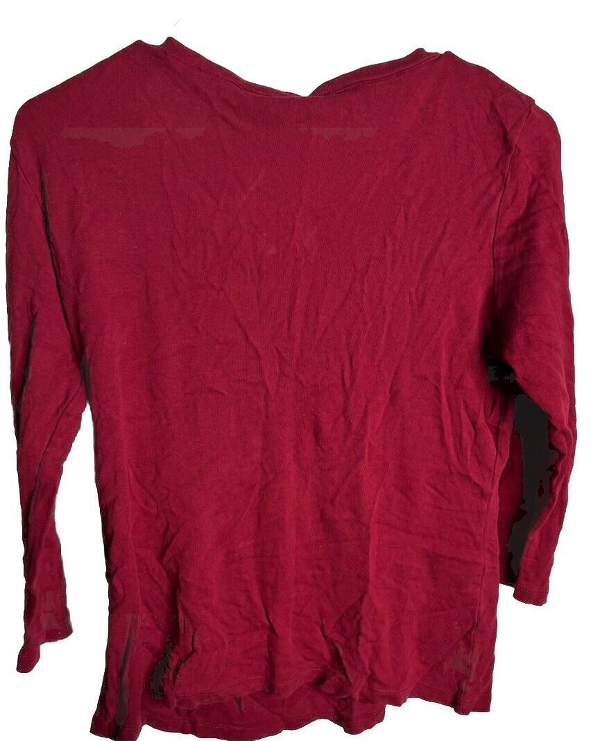 Karen Scott Solid Hardware Henley Pullover S