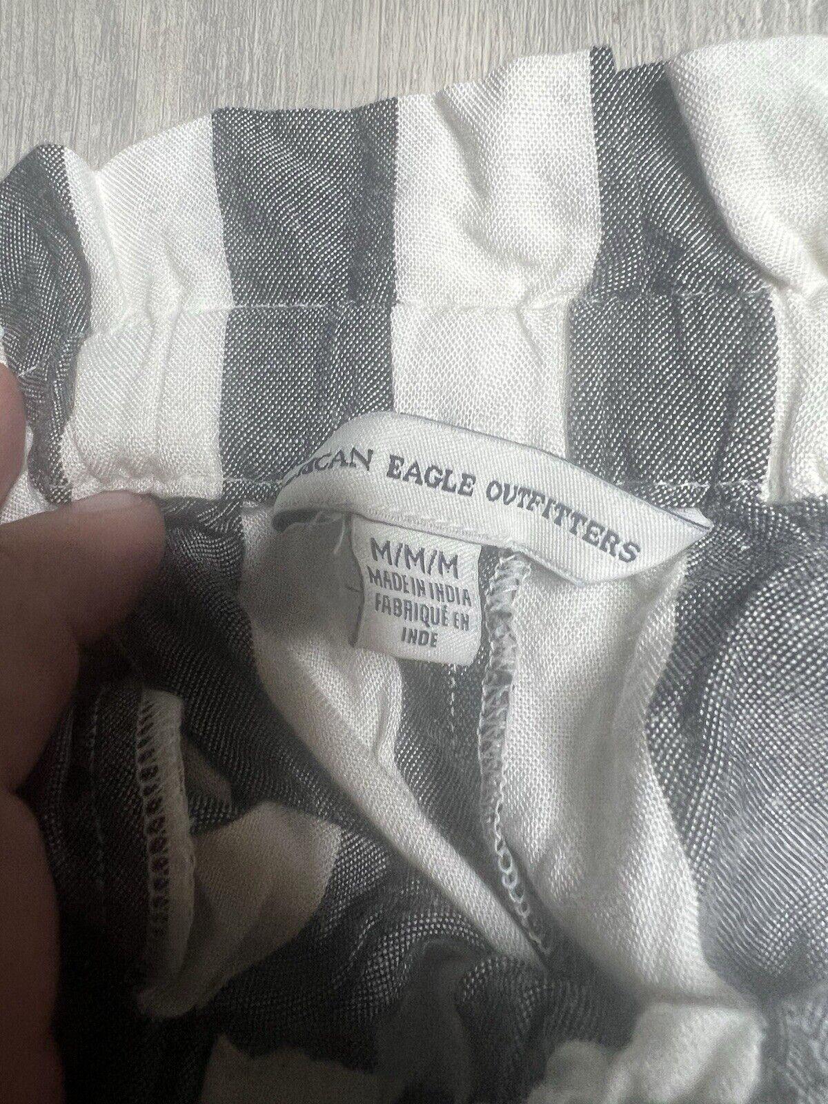 AMERICAN EAGLE Womens' Striped Elastic Pant Pants Size Medium