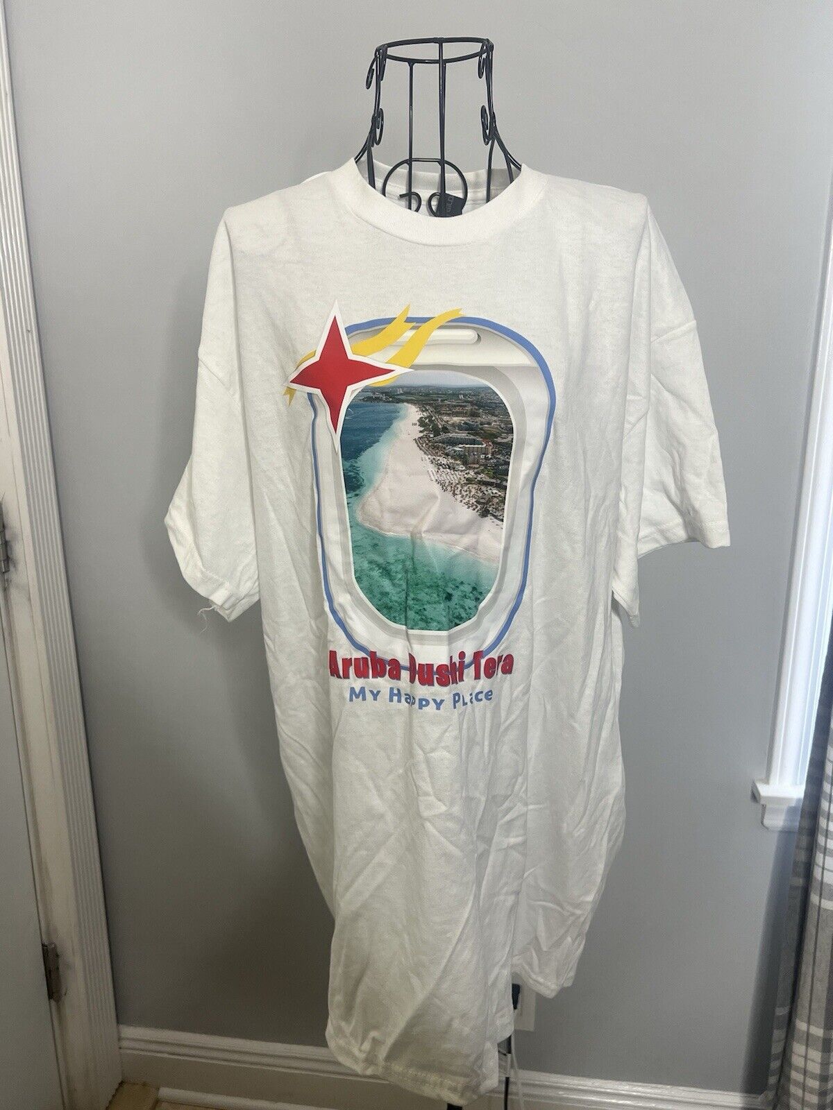 Brand New Men's Aruba Tee T Shirt White Size L