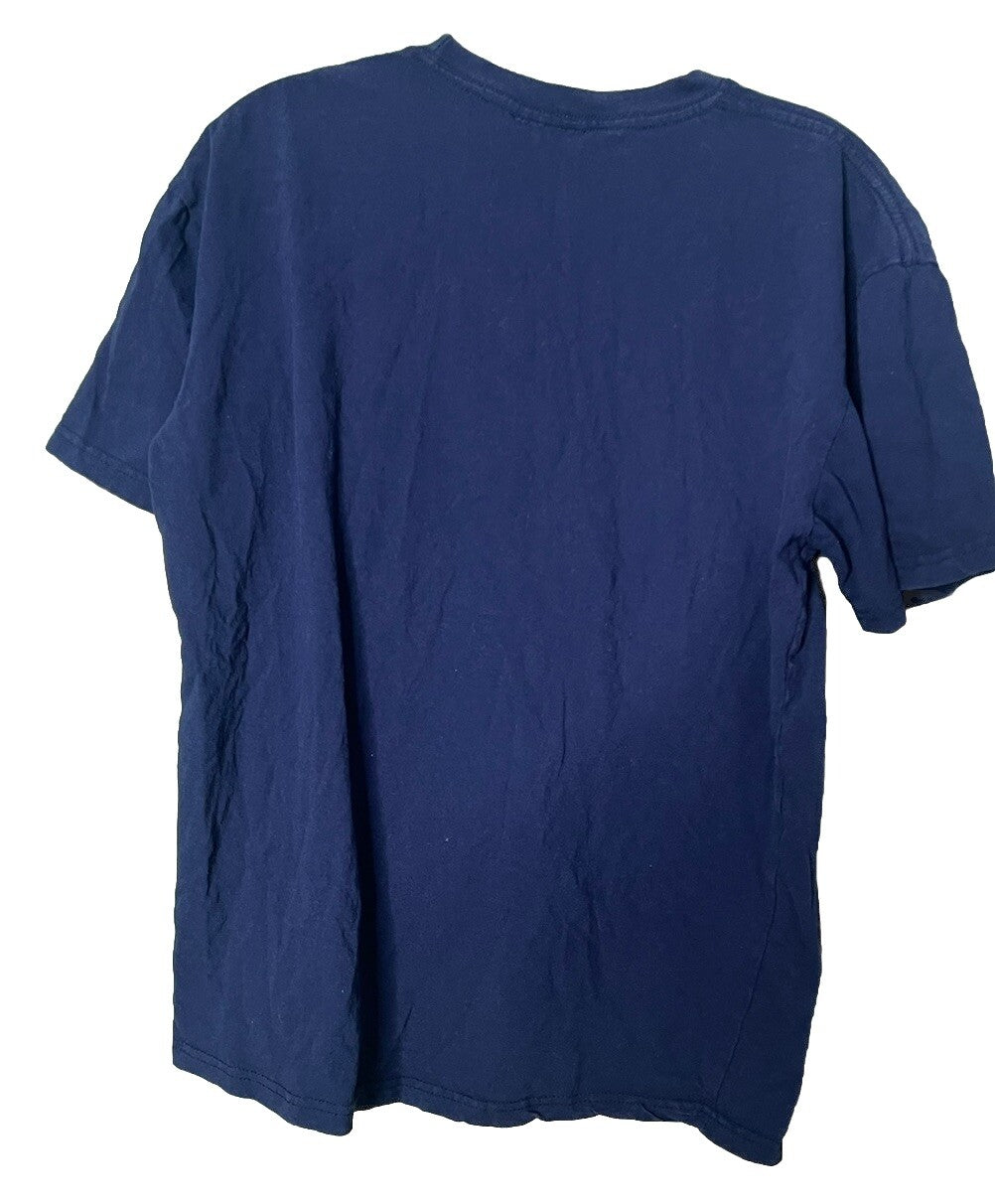NYPD Police Back Tee Shirt Navy Mens T-Shirt Police New York City Official Large