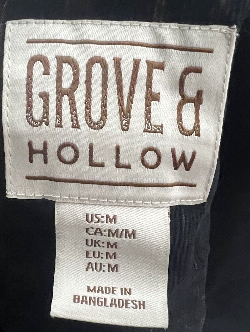 Grove Hollow Shirt Mens Medium Button Up Casual Adult
