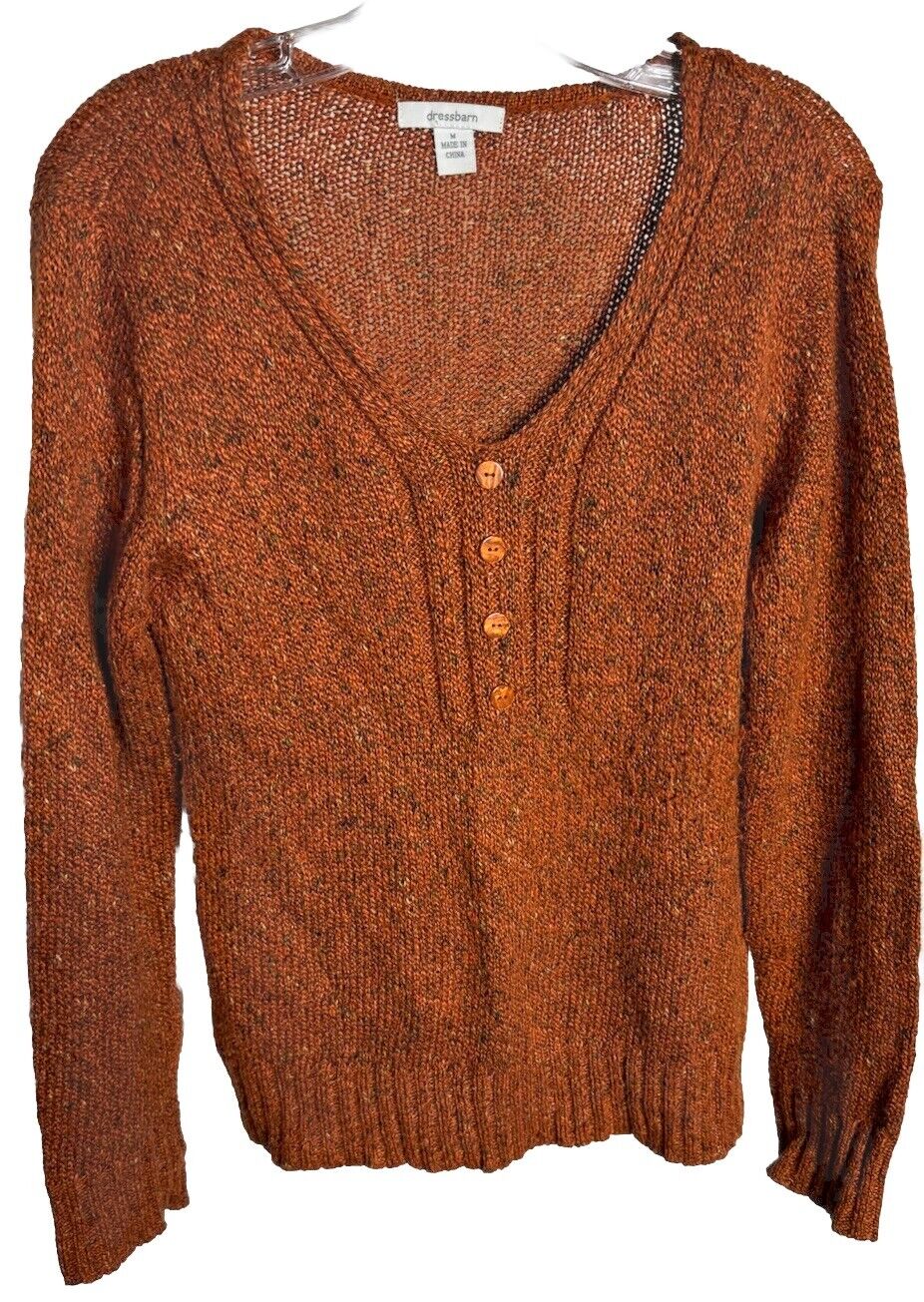 Dressbarn Womans V Neck Sweater Size M Medium
