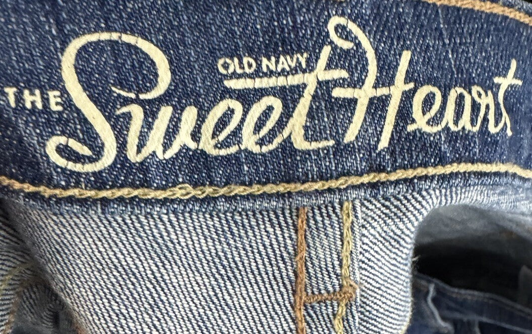 Old Navy The Sweet Heart Bootcut Jeans Women's Size 8 Navy Mid Rise Dark Wash