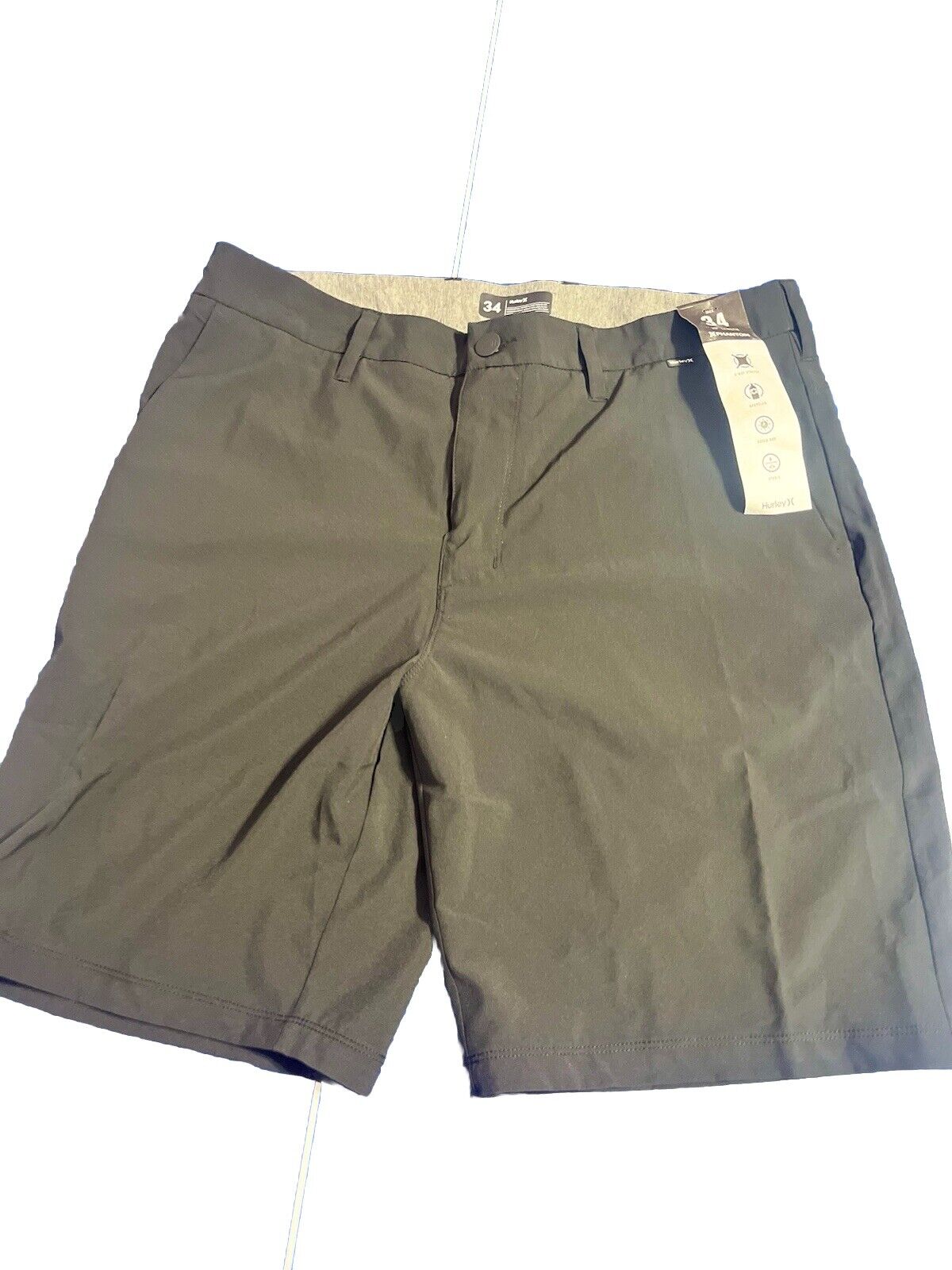 Hurley Shorts Mens Size 34 Black, 20 Inch Length, Brand New Never Worn, Rare