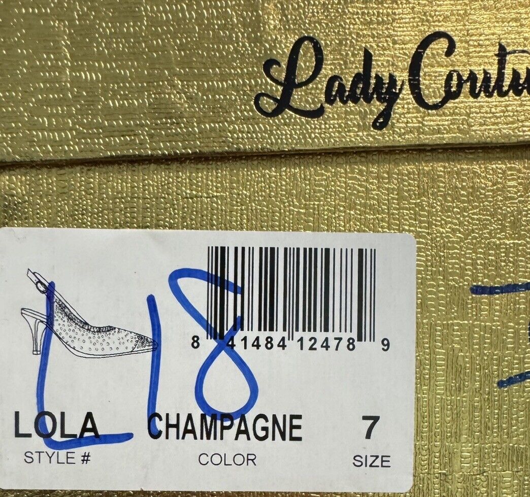 Lady Couture~ Champagne ~ Spicy~Sandal~Size 7/38~In Original Box