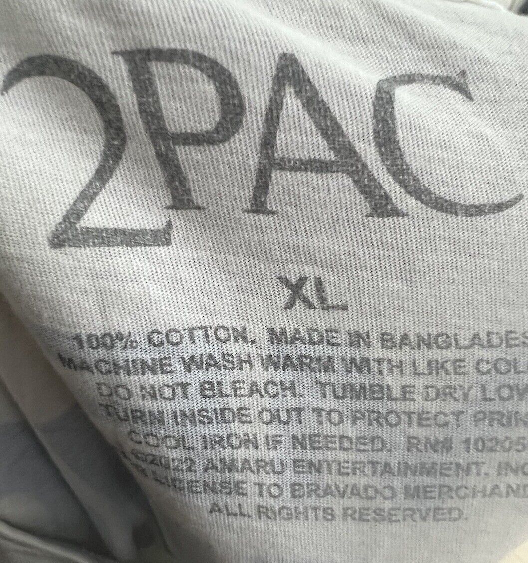 Tupac Shakur 2Pac Me Against The World Music T-Shirt Mens 3XL Short Sleeve White