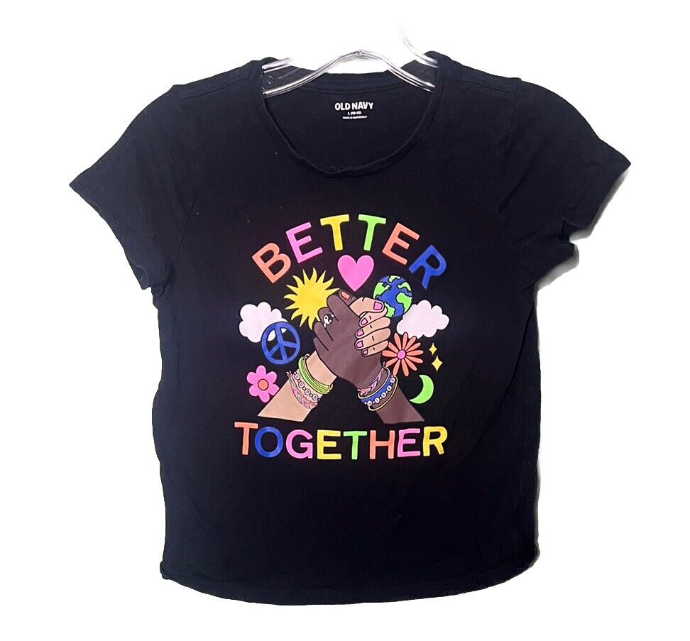 Old Navy Better Together Rainbow Top Girls Size Large 10-12 Without Sleeve Shirt