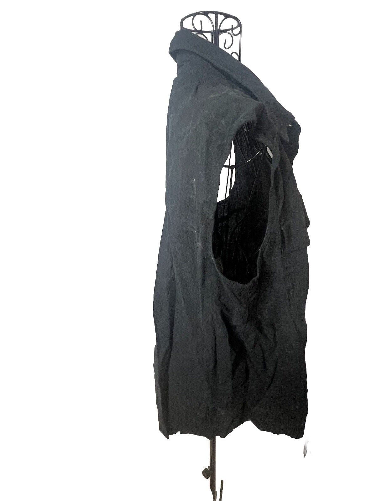 Banana Republic Button Up Sleeveless Shirt Womens Size Medium Black