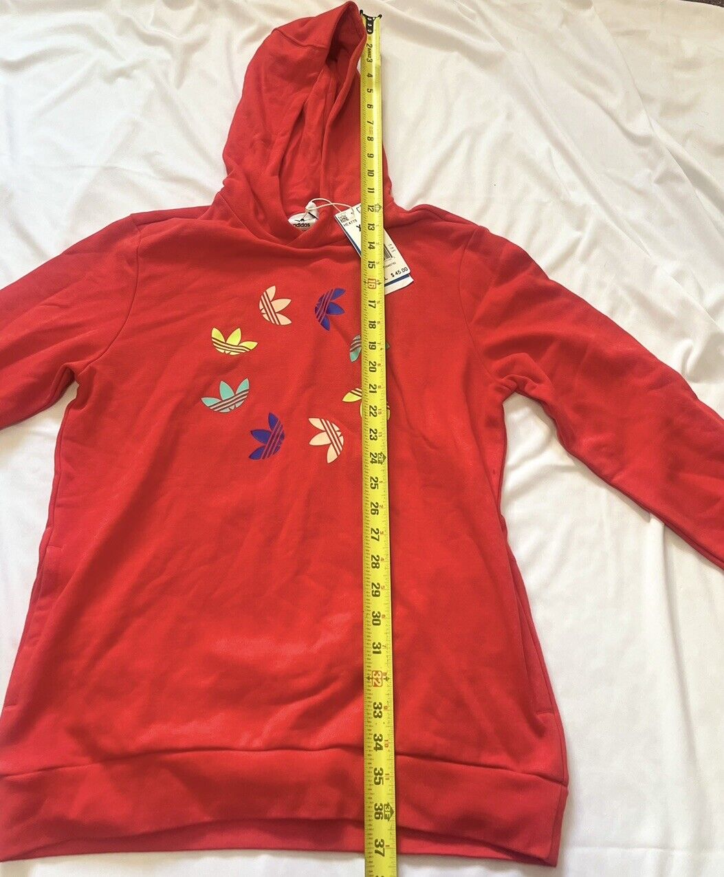 Kids XL, Boys Adidas Hoodie, Red, Multicolor Adidas Logo Hoodie, High Quality