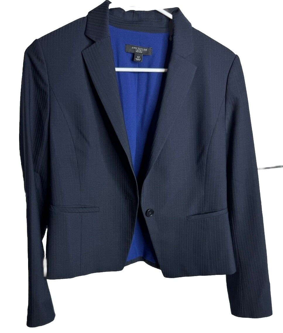 Ann Taylor Loft Women’s Blazer Front Buttons Size 4P