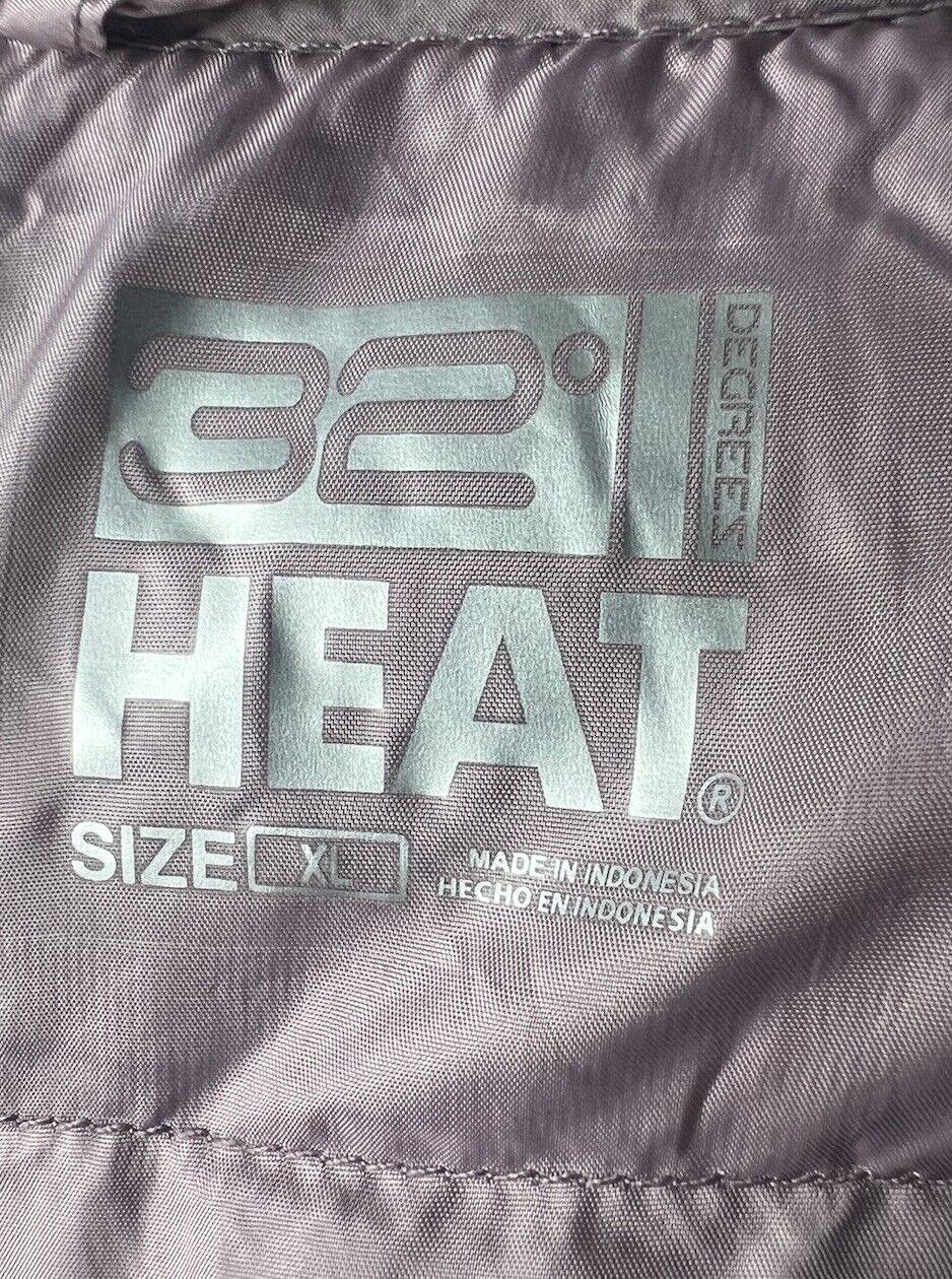 32 Degrees Heat Puffer Vest Women's Sleeveless Zip Pockets Lightweight XL