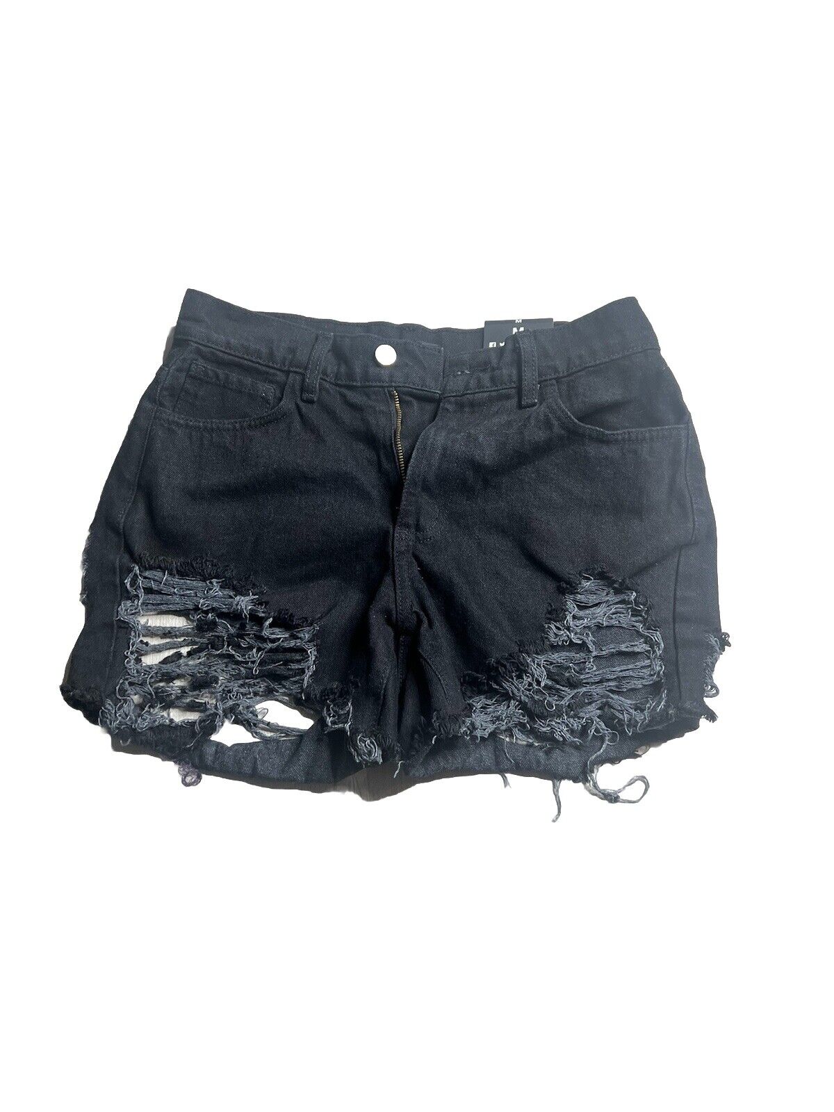Fashion Nova size Medium denim shorts new Black