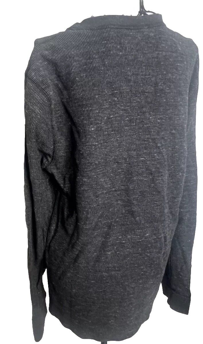 Mens Sonoma Black Long Sleeve Crewneck Shirt Large