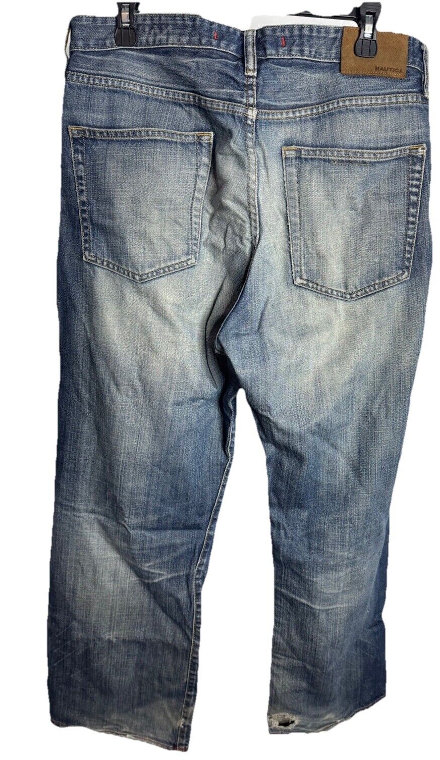 Nautica Jeans Sz 36x30 Mens Blue Cotton Pants Denim Relaxed Straight Casual Work