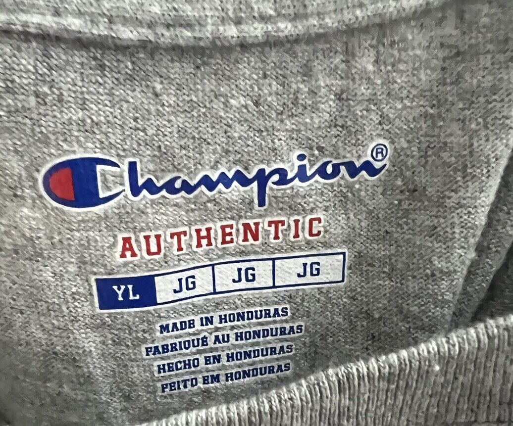 Champion Youth Size Large Logo Short Sleeve T-shirt