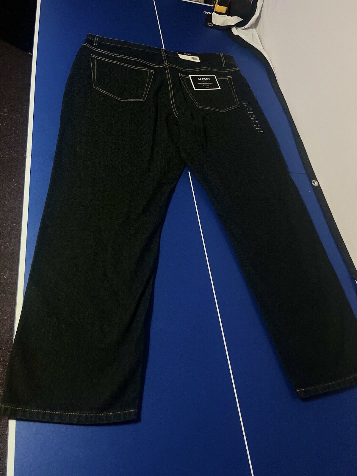 Afani Men’s Jeans, Size 42x32, Regular Fit, Black Denim Jeans, High Quality,rare