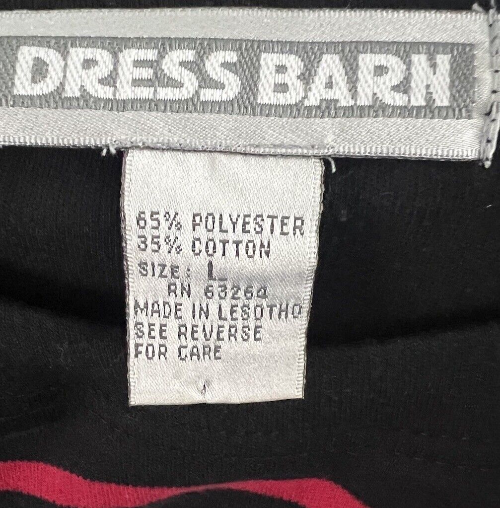 Dress Barn Striped Short Sleeve Shirt Size Large