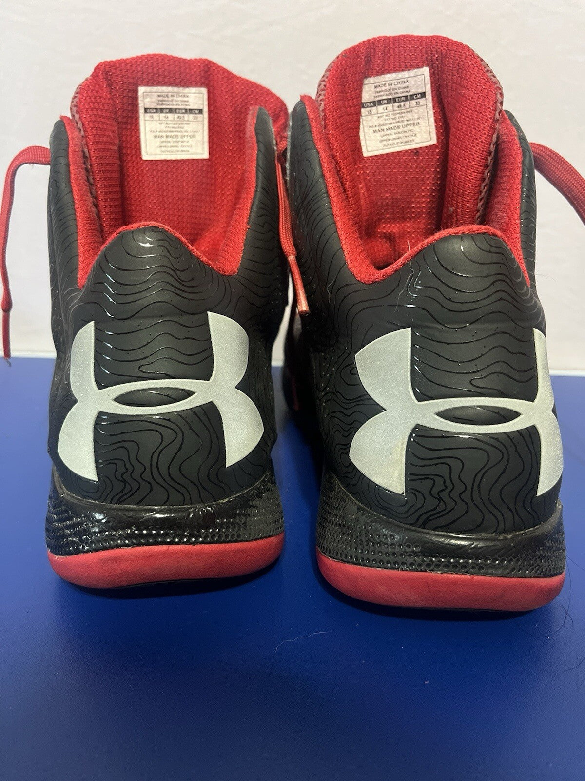 UNDER ARMOUR TEAM SPINE HAMMER Red, Men’s Size 15, High Top