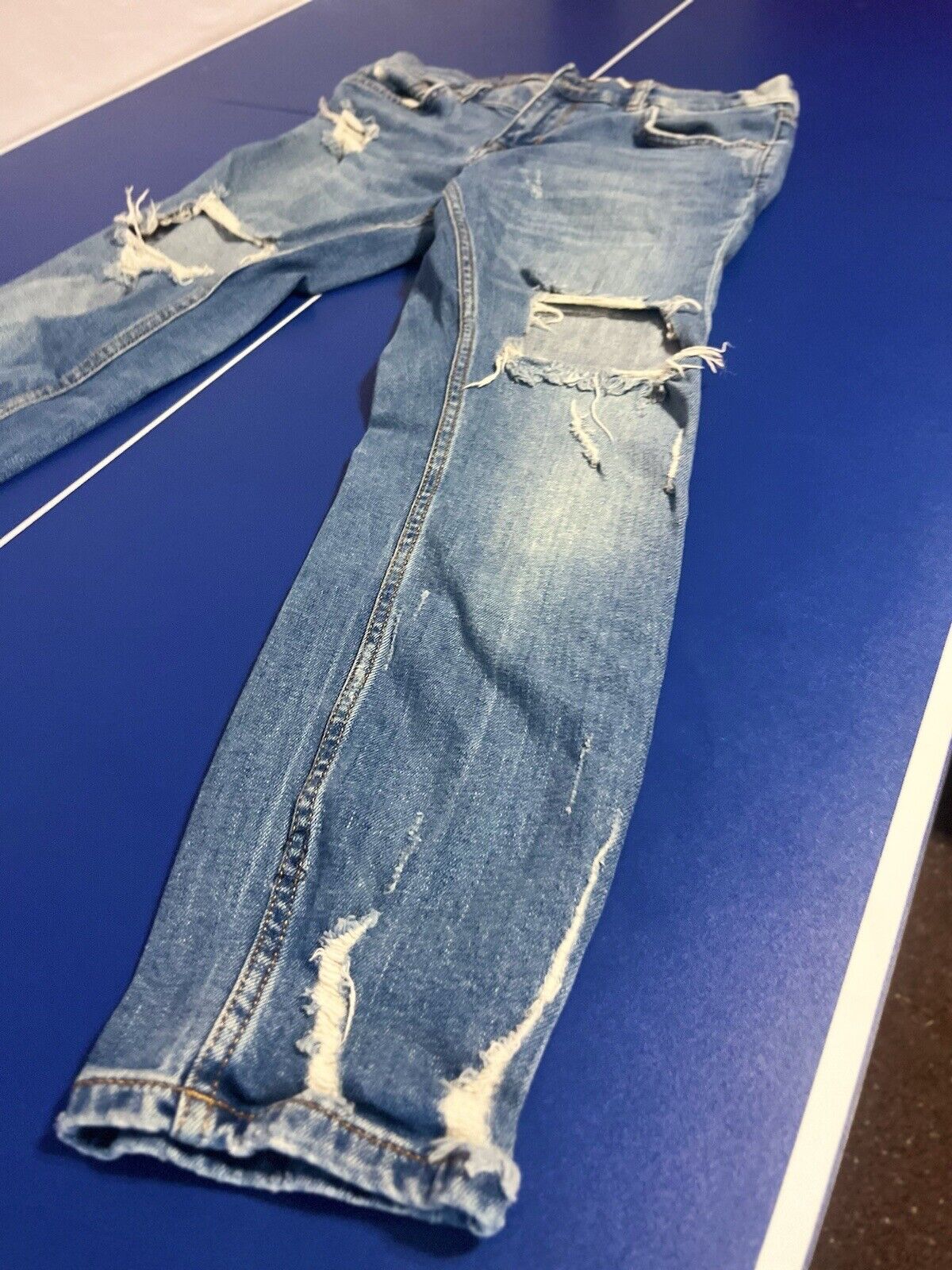 zara woman premium denim collection, Girls Size 4, Designer Denim Jeans, Ripped