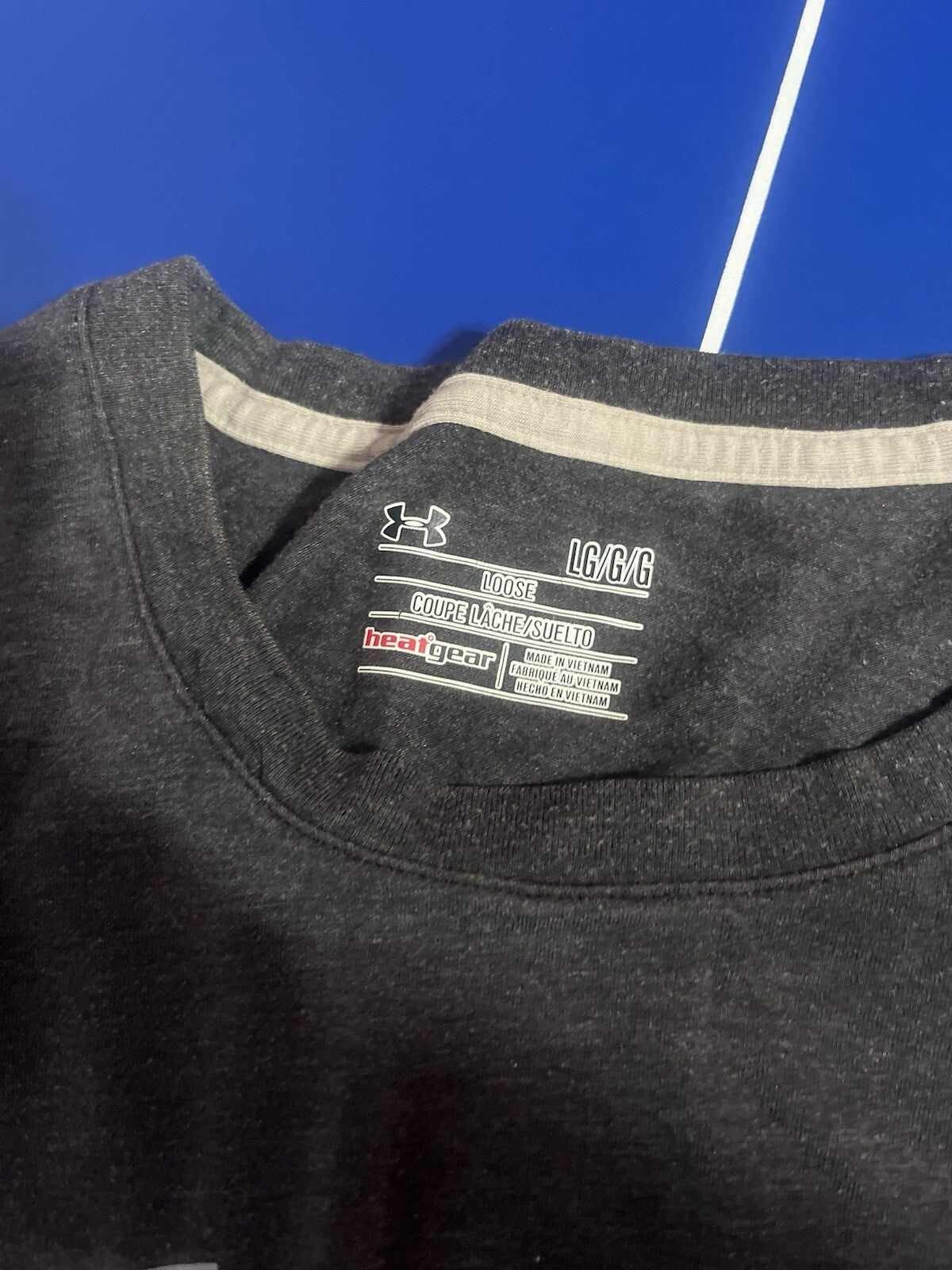 Under Armour Shirt Gray Crewneck T Shirt Cotton Short Sleeve Mens Size Large