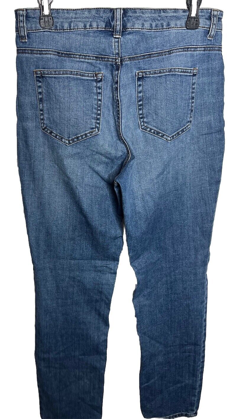 Style&Co,. Jeans Straight Leg Denim Women's Size 6 Blue Mid Rise Dark Wash
