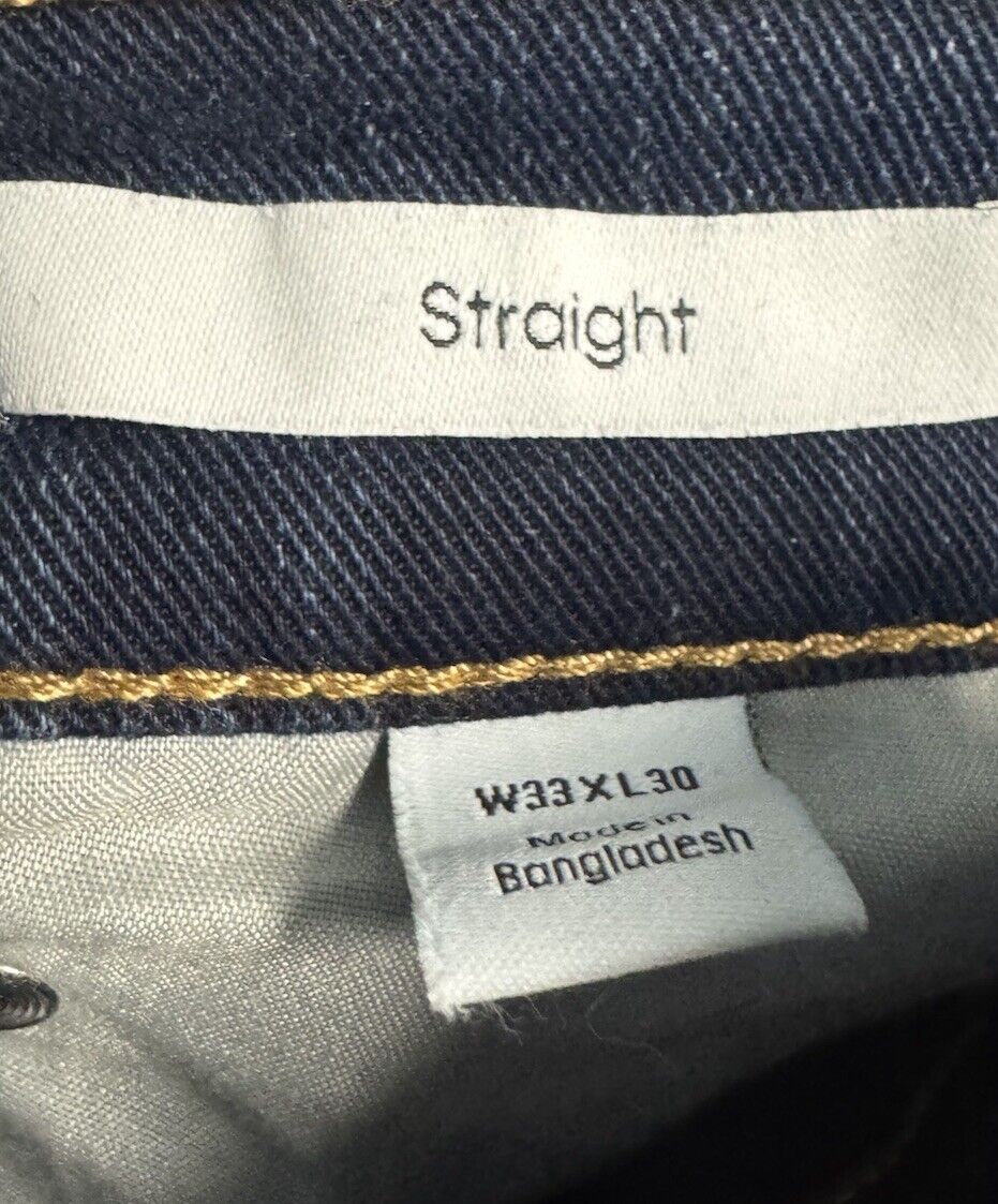 CALVIN KLEIN 33x30 Straight Easy Fit Blue Jeans
