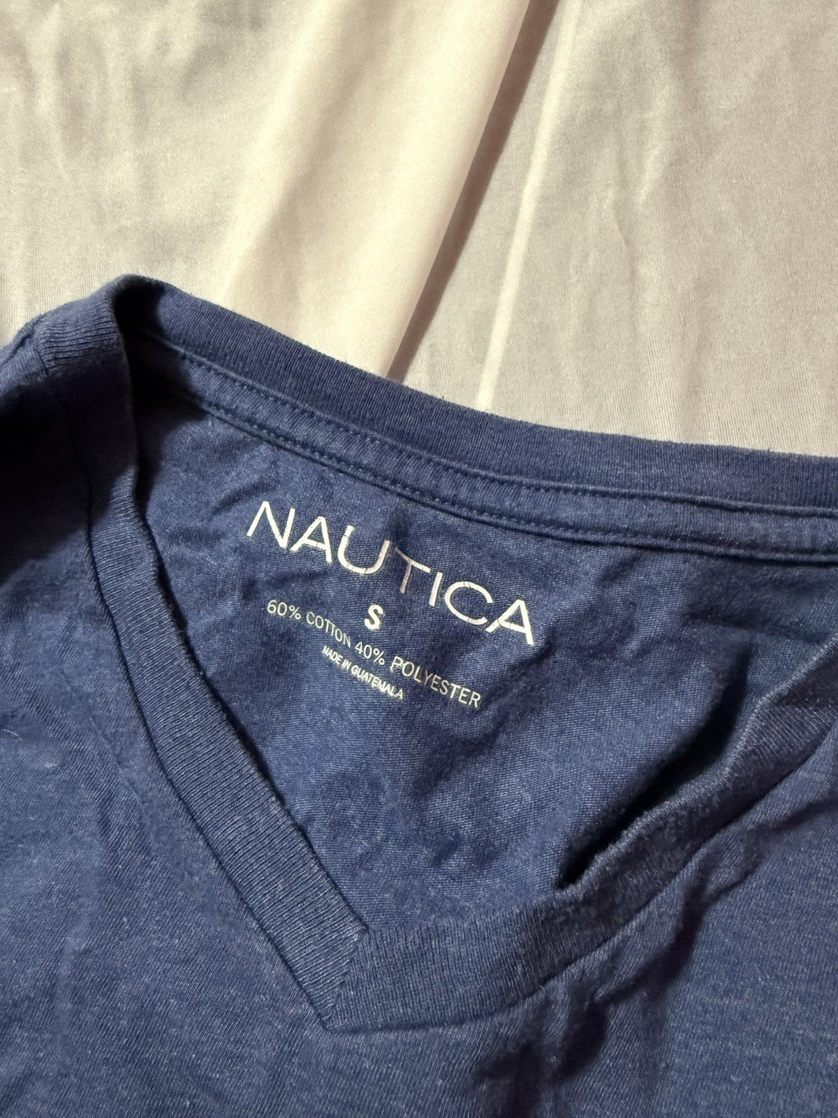 NWT Nautica Men's V Neck Tee Short Sleeve Solid Vee Neck T-Shirt S
