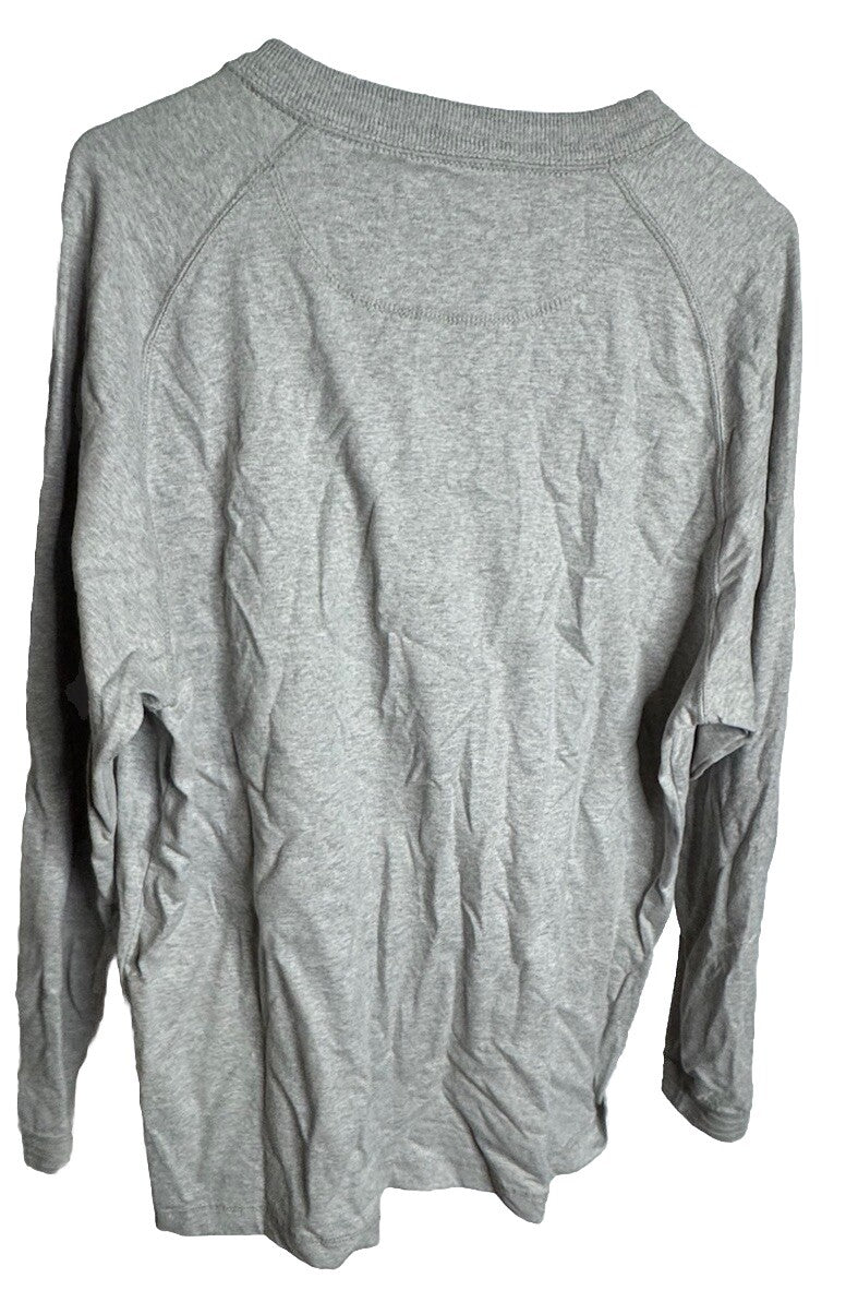 St Johns Bay Mens Henley TShirt Size L Cotton Stretch Pullover Button