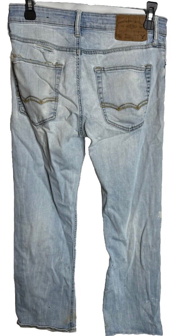 American Eagle Mens Athletic Skinny AirFlex Jeans 28x28 Medium Wash Denim