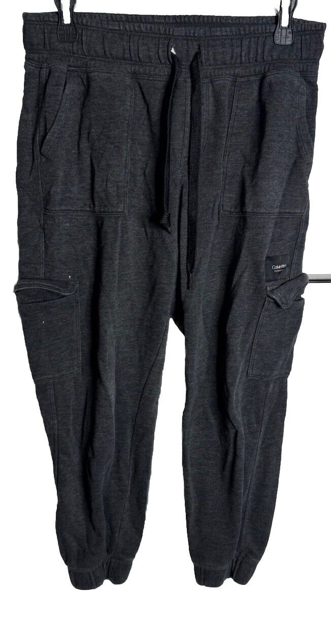 CALVIN KLEIN Heather Gray Tech Jersey Joggers Sweatpants NEW Size MEDIUM