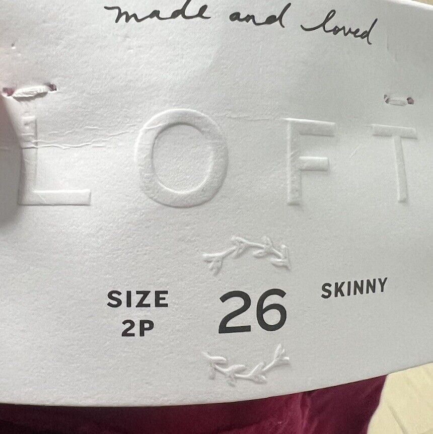 Ann Taylor Loft Women's 26/2P Skinny Red/ NWT