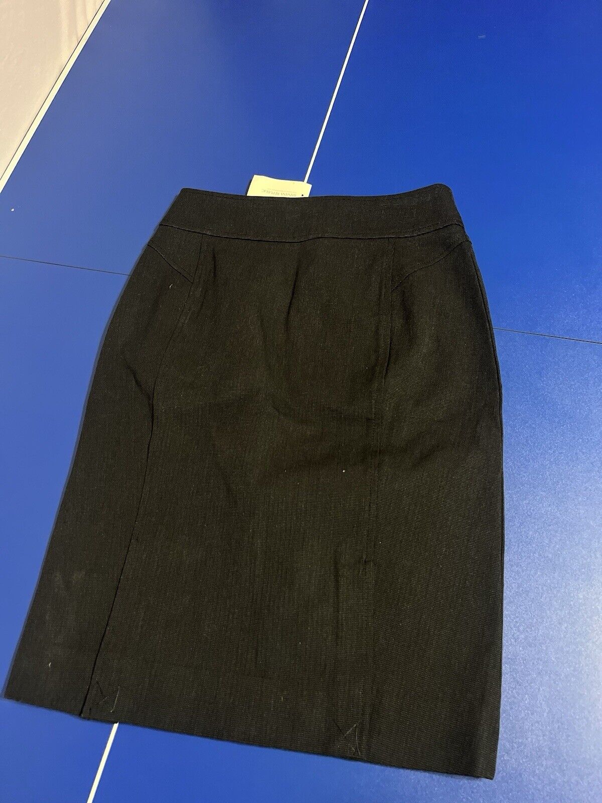 Banana Republic Skirt Womens Size 0 Black Pencil Short Lined Eyelets Side Zip