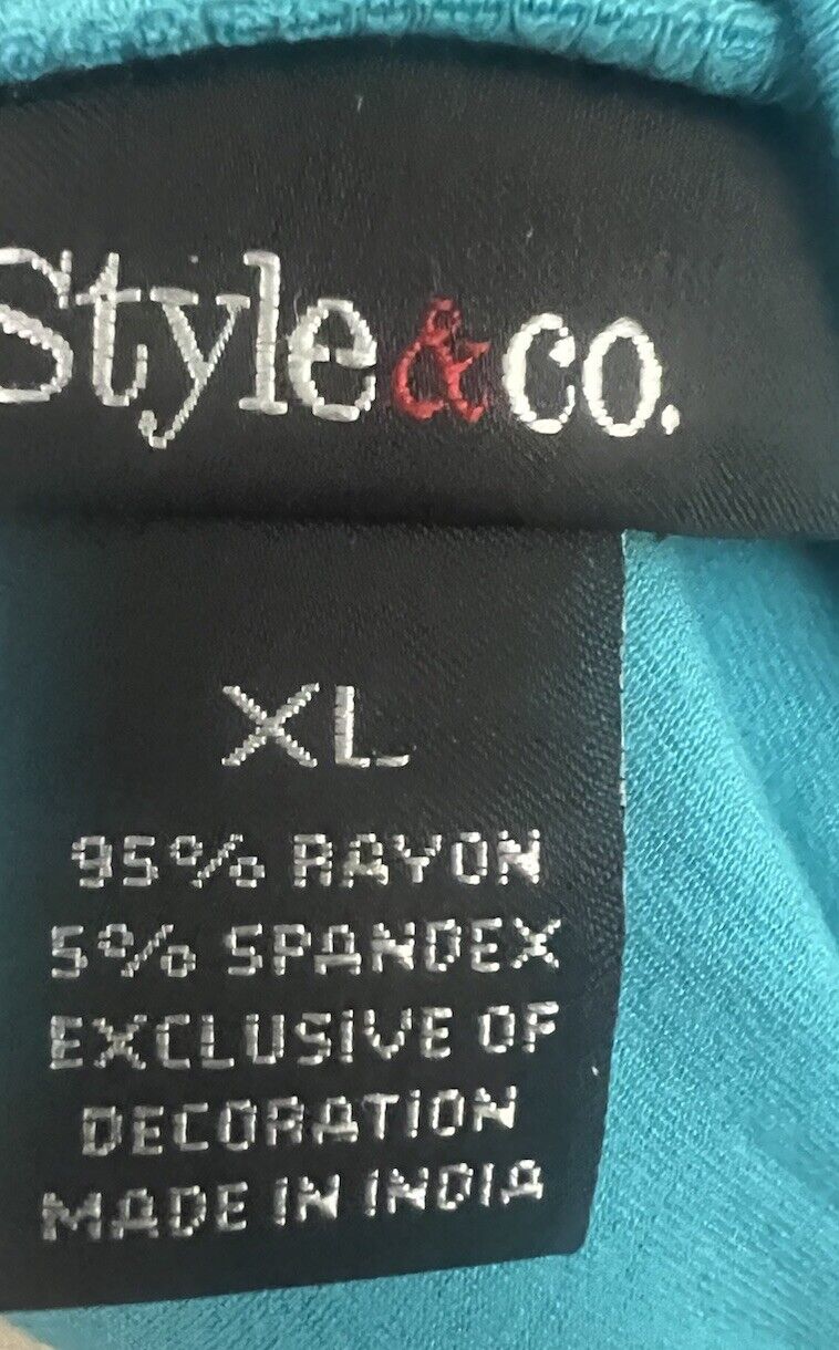 Style&co. Women Short Sleeve V-Neck Size XL