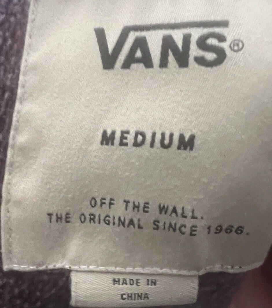 Vans Men's Medium Zip up Hoodie Sweatshirt