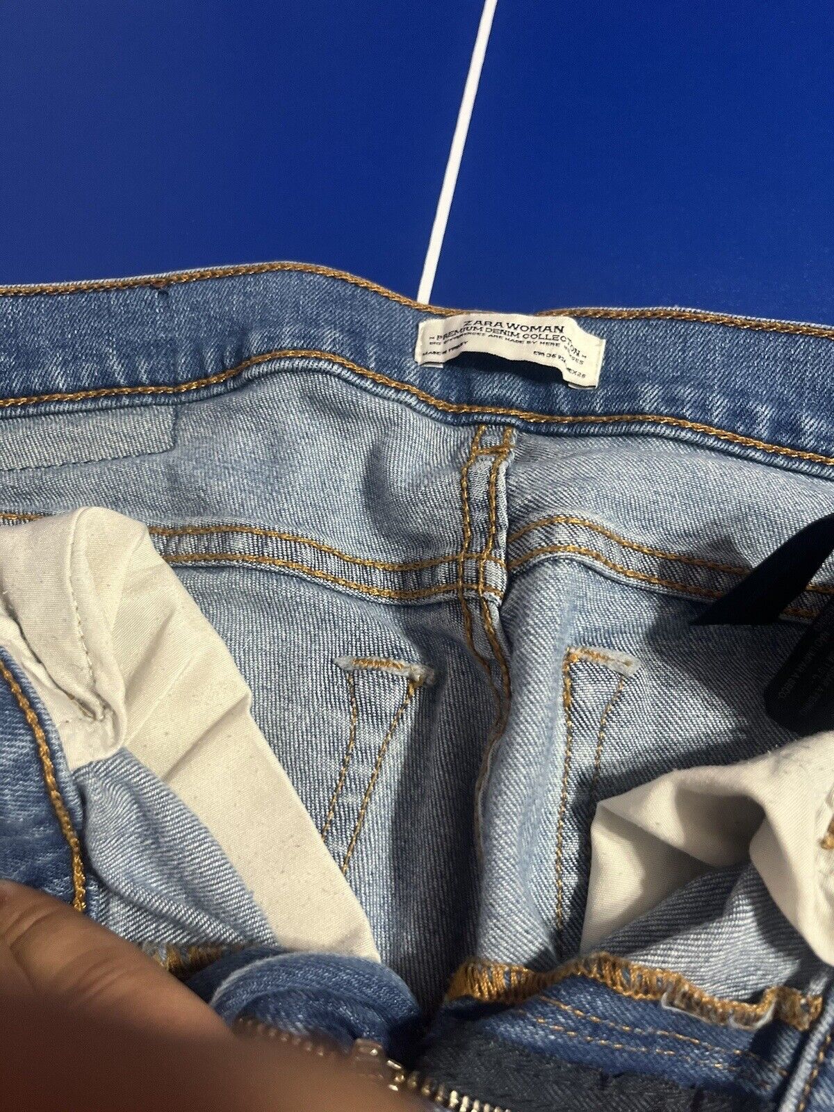 zara woman premium denim collection, Girls Size 4, Designer Denim Jeans, Ripped