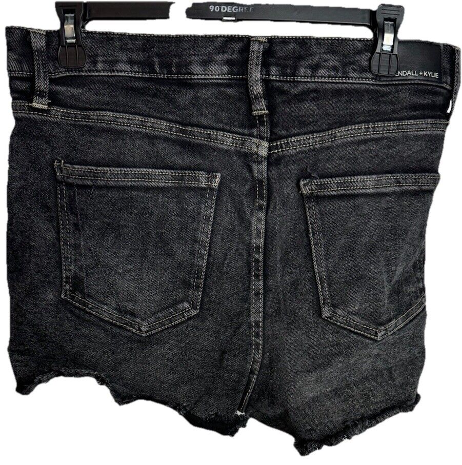 Kendall + Kylie Ripped Icon Shorts Size 13/31 Black