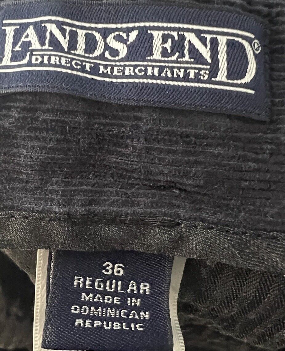 Lands’ End Mens Traditional Fit Straight Leg Corduroy Pants Size 36