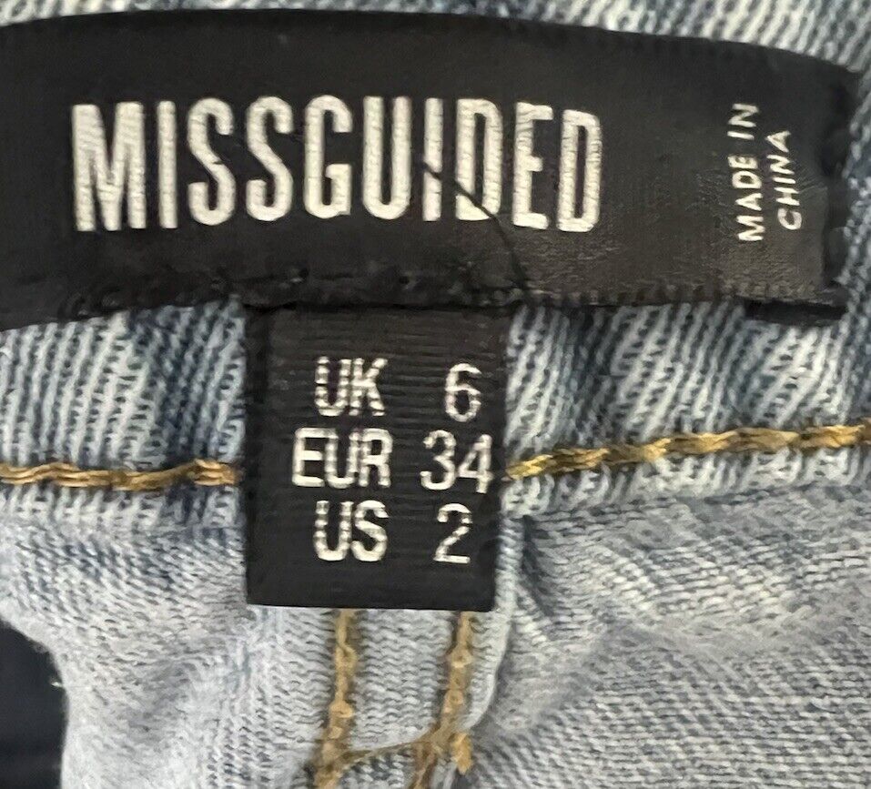 Stretch Cut Off Denim Jean Shorts Size Size 2 Womens Blue Distressed Ripped