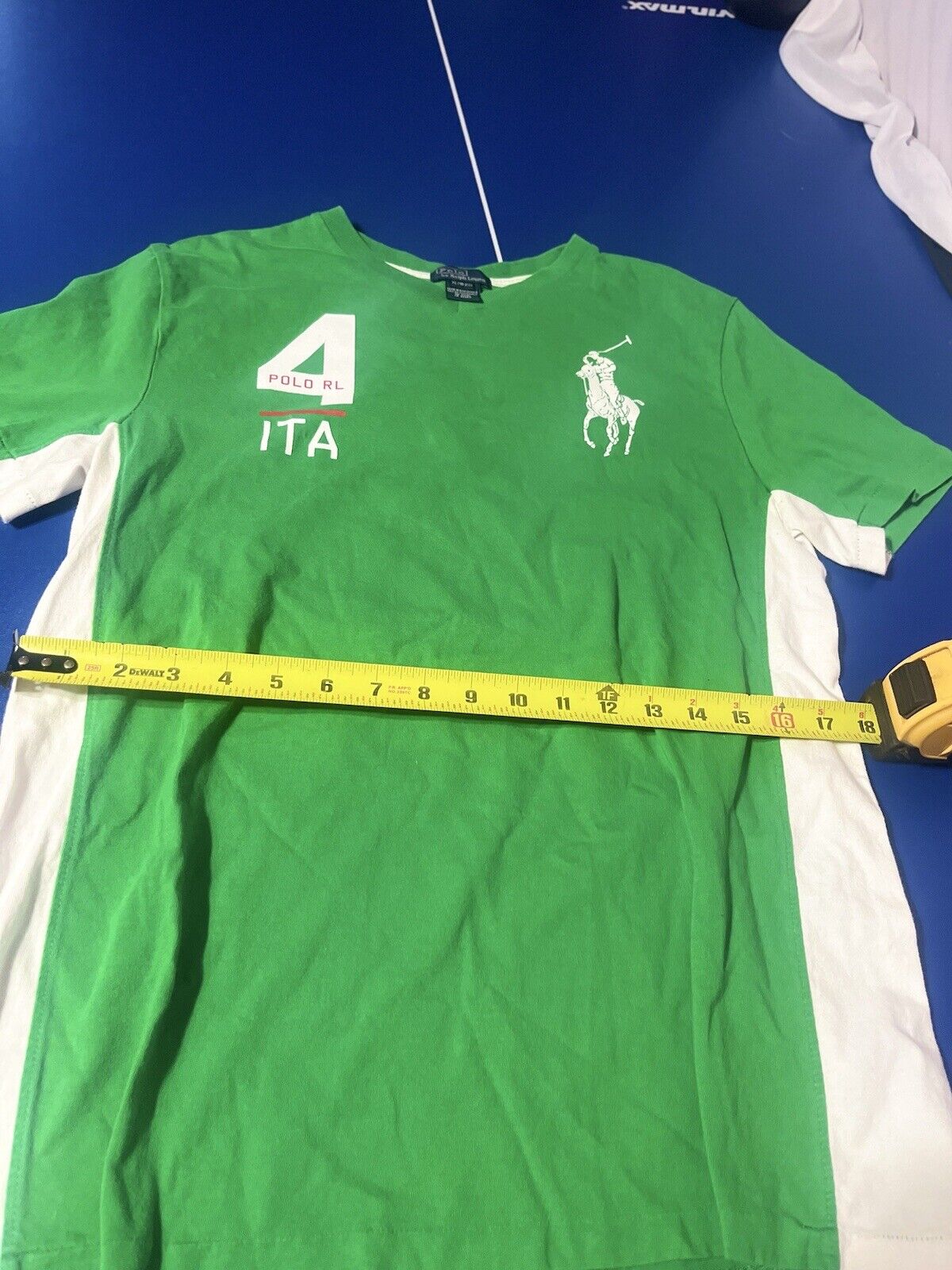 Polo Italia Shirt, Boys Size XL, Ralph Lauren, High Quality, Designer, Green