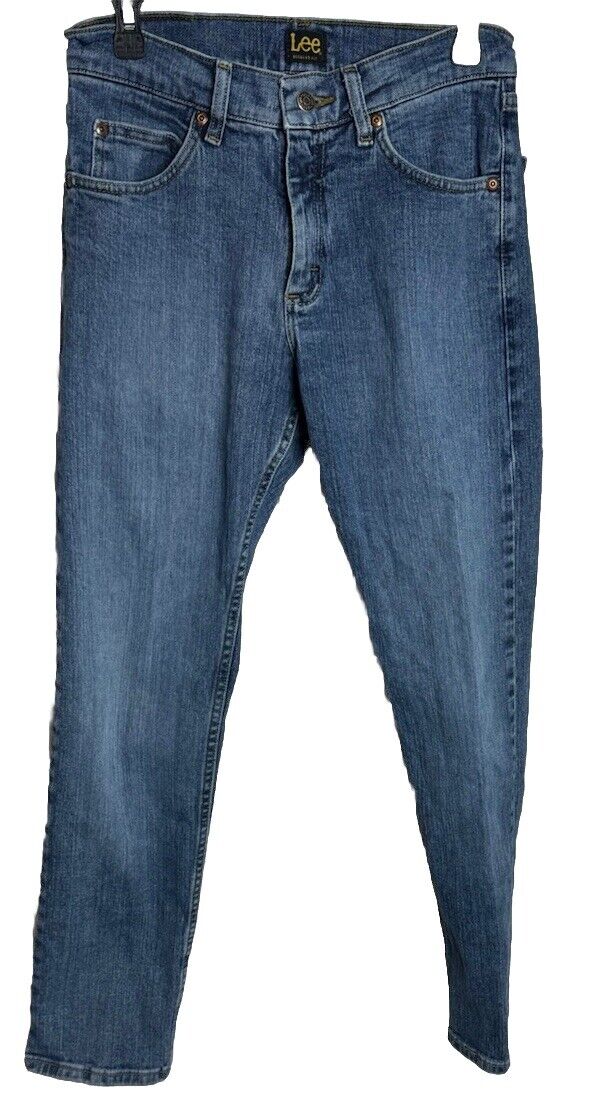 Lee Mens Jeans 29X30 Blue Relaxed Straight Leg Dark Denim