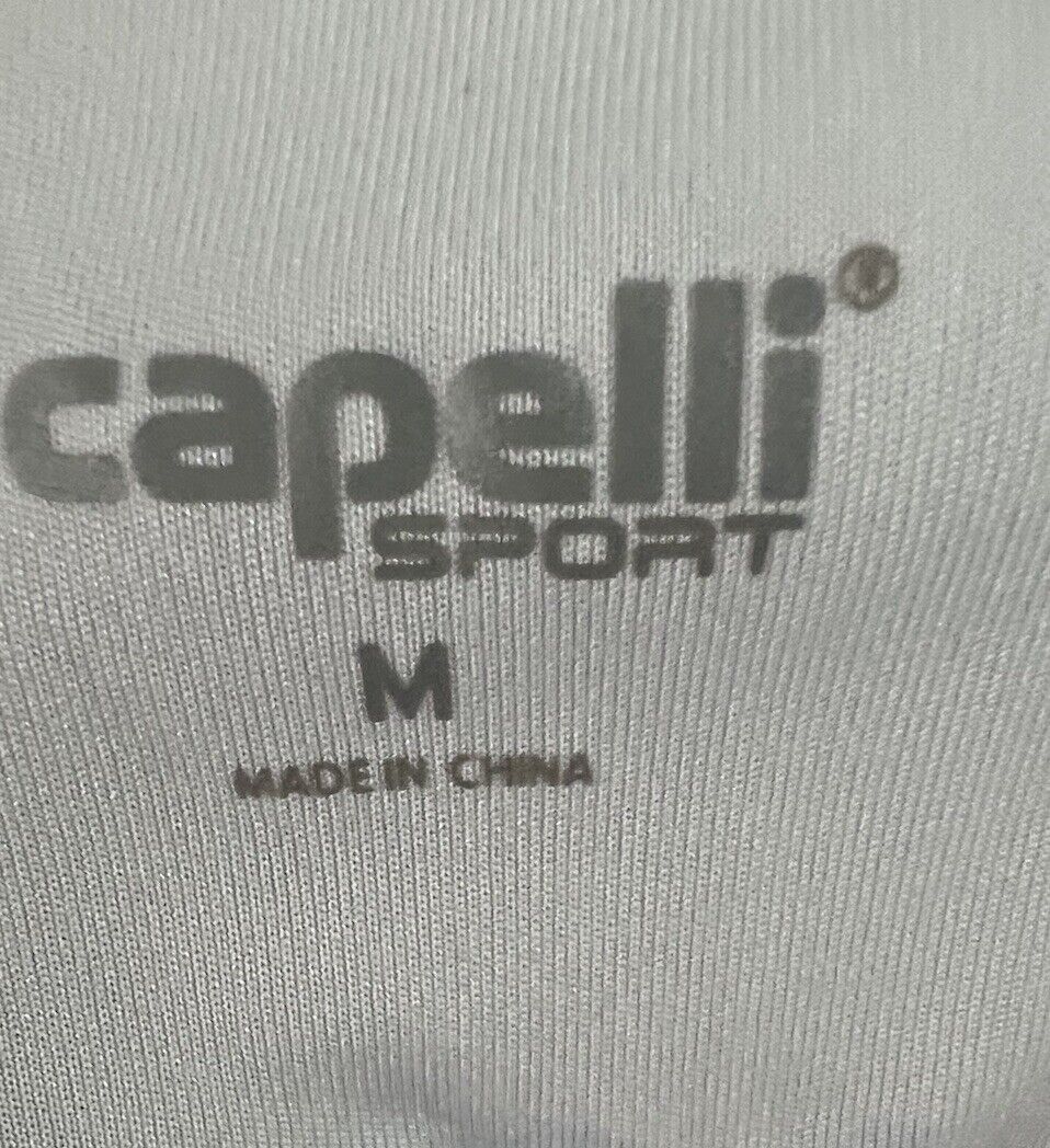 Capelli Sport Shirt Mens Medium White Short Sleeve Performance Crewneck