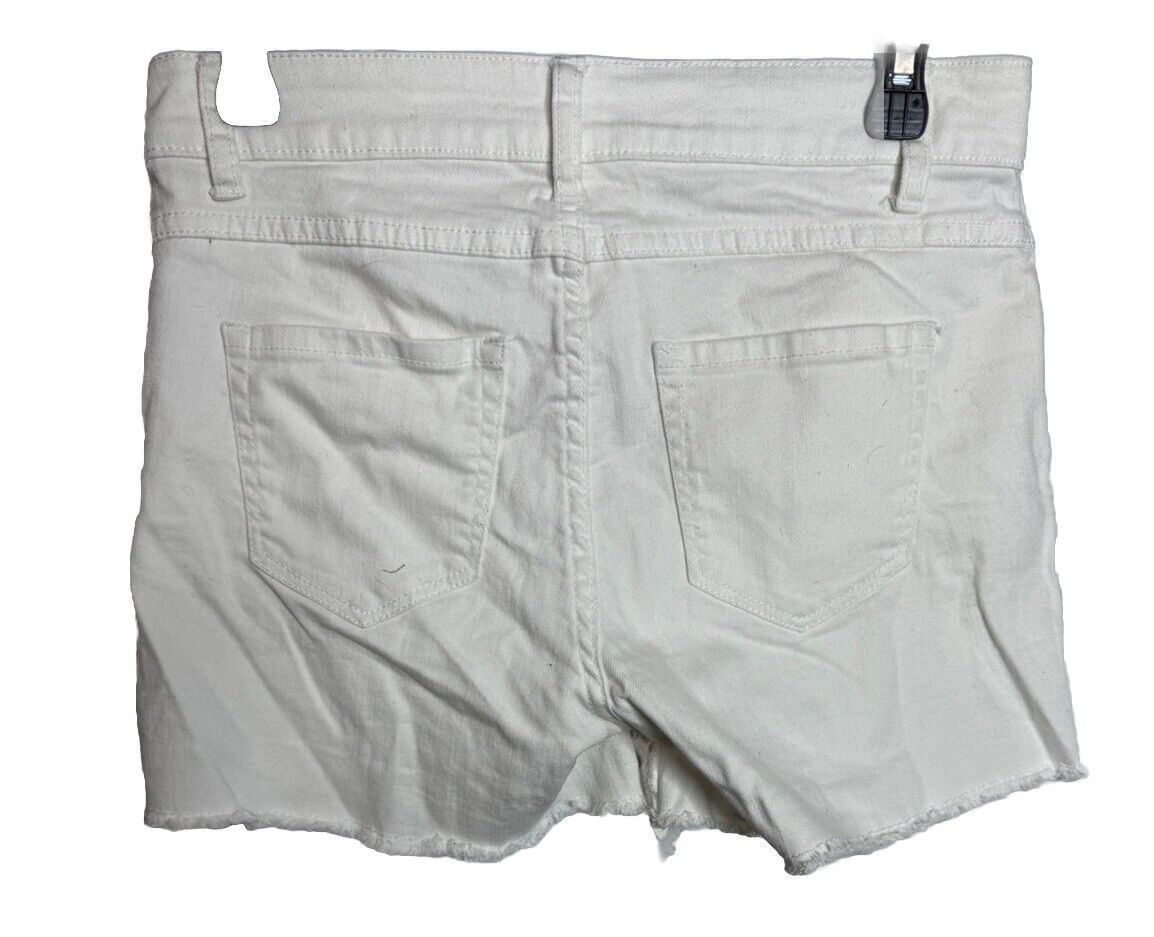 Floral White Denim Philosophy Shorts Size 4